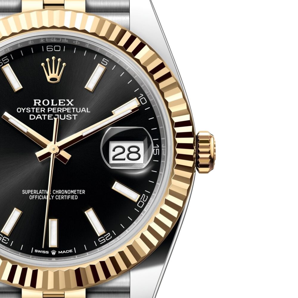 Rolex Datejust Oystersteel Yellow Gold White Dial