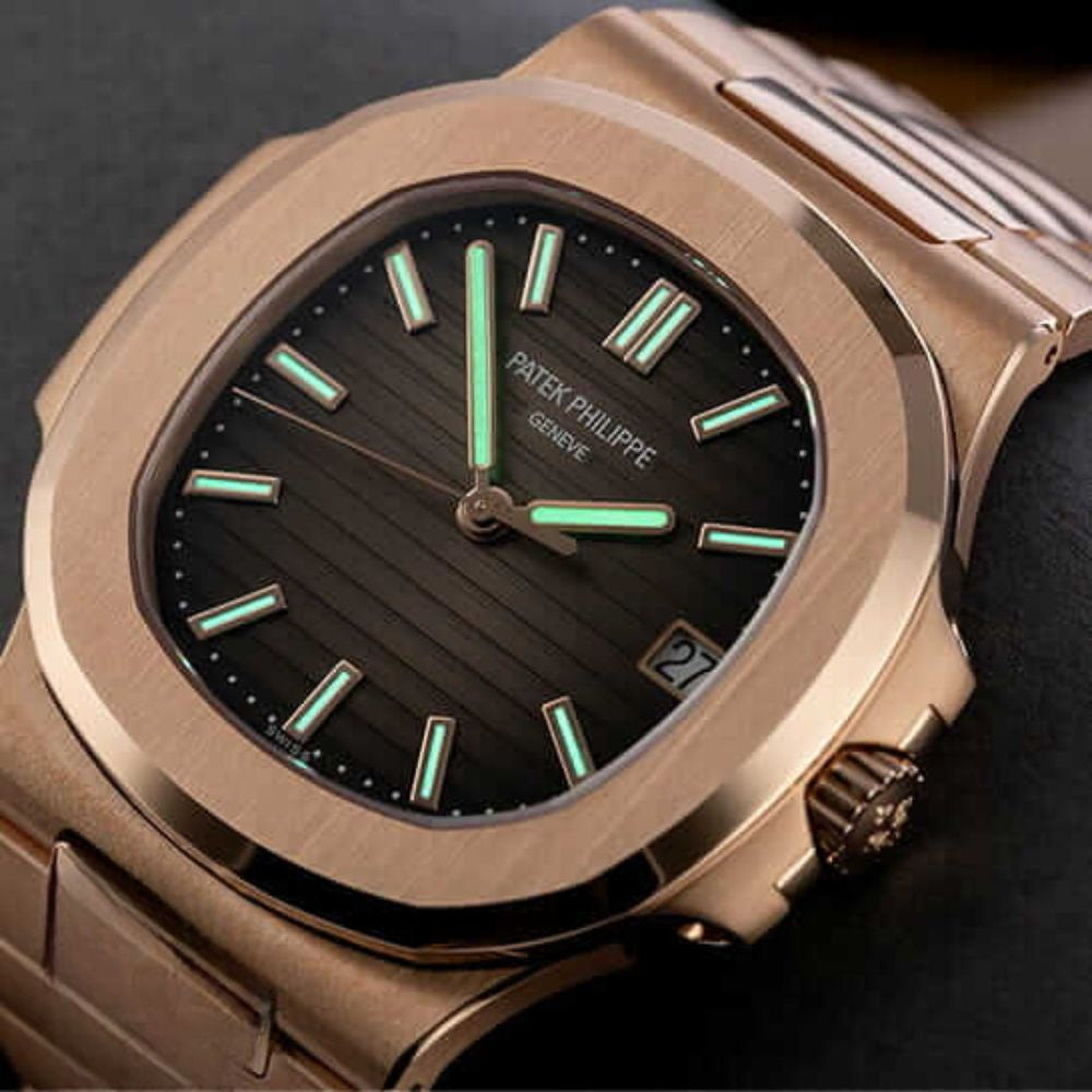 Patek Philippe Nautilus Chronograph Rose Gold Black Dial