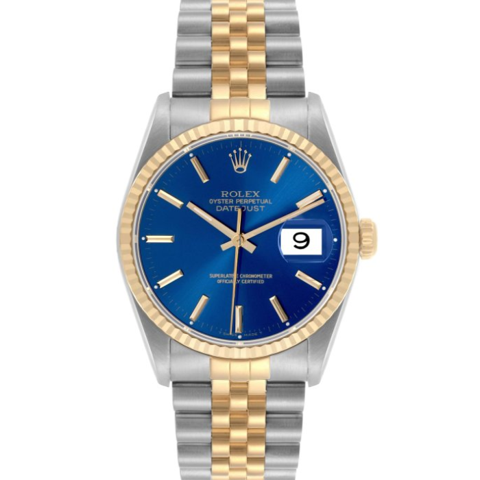 Rolex Datejust Steel and Yellow Gold Blue Dial 36mm