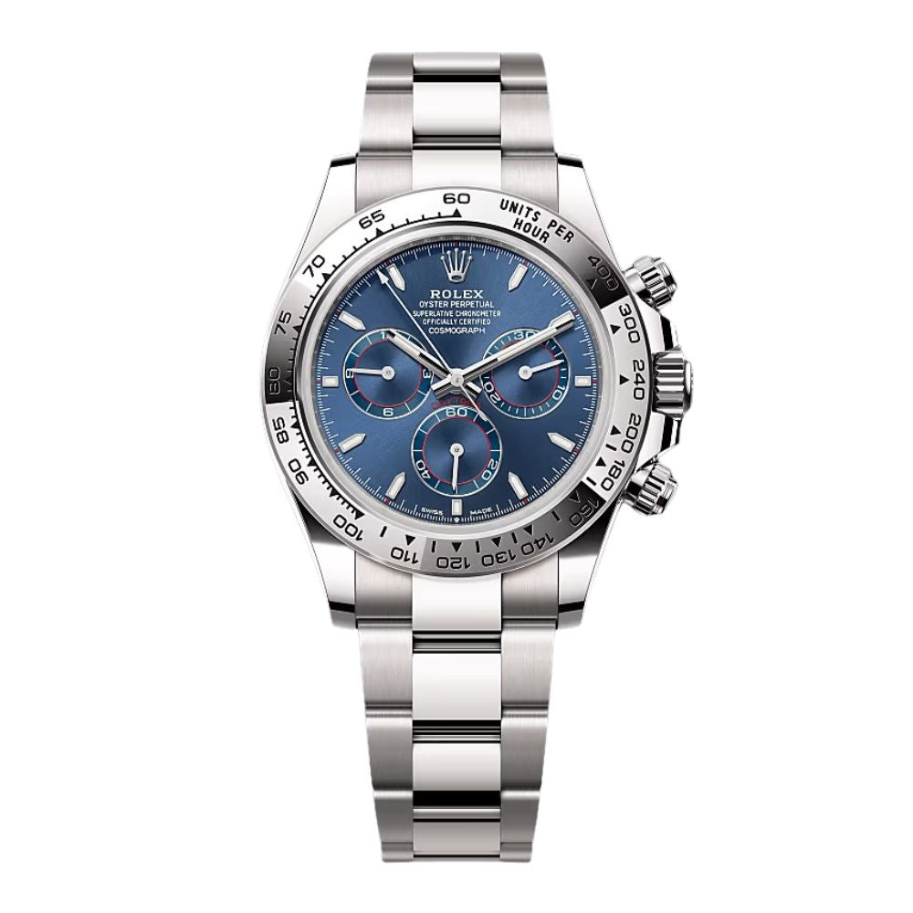 Rolex Cosmograph Daytona White Gold Blue Dial