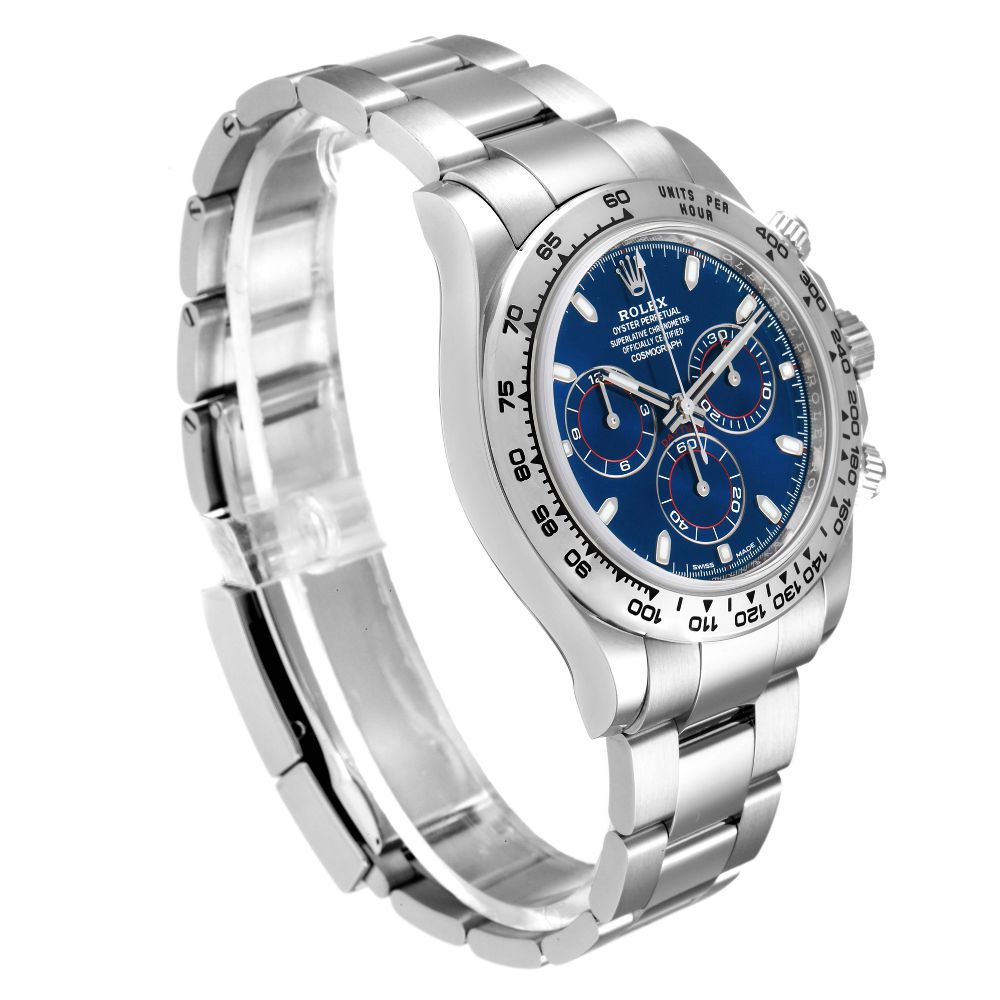 Rolex Cosmograph Daytona White Gold Blue Dial